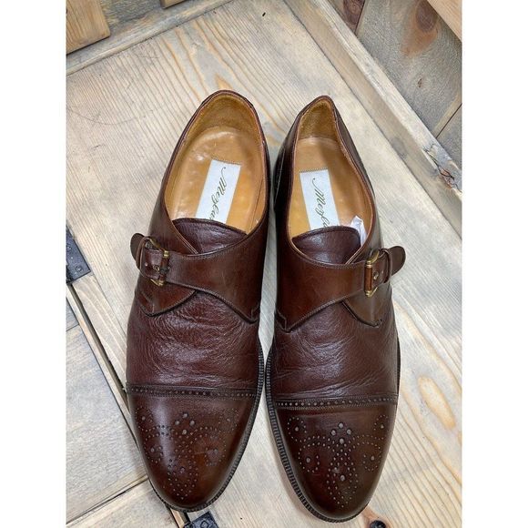 ?mezlan Mens Dress Shoes Soft Brown Leather Lace Up Cap Toe 10.5M ATHENS main image 4